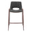 Zuo Modern Desi Counter Stool Set of 2, Black/Walnut