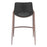 Zuo Modern Desi Counter Stool Set of 2, Black/Walnut