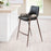 Zuo Modern Desi Counter Stool Set of 2, Black/Walnut