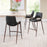 Zuo Modern Desi Counter Stool Set of 2, Black/Walnut