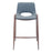 Zuo Modern Desi Counter Stool Set of 2, Azure Gray/Walnut