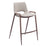 Zuo Modern Desi Counter Stool Set of 2, Beige/Walnut