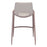 Zuo Modern Desi Counter Stool Set of 2, Beige/Walnut
