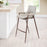 Zuo Modern Desi Counter Stool Set of 2, Beige/Walnut