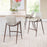 Zuo Modern Desi Counter Stool Set of 2, Beige/Walnut
