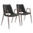 Zuo Modern Desi Dining Chair Set of 2, Black/Walnut - 101694