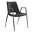Zuo Modern Desi Dining Chair Set of 2, Black/Walnut