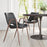 Zuo Modern Desi Dining Chair Set of 2, Black/Walnut