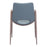 Zuo Modern Desi Dining Chair Set of 2, Azure Gray/Walnut
