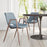 Zuo Modern Desi Dining Chair Set of 2, Azure Gray/Walnut