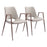 Zuo Modern Desi Dining Chair Set of 2, Beige/Walnut - 101696
