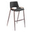 Zuo Modern Desi BarStool Set of 2, Black/Walnut