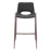 Zuo Modern Desi BarStool Set of 2, Black/Walnut