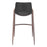 Zuo Modern Desi BarStool Set of 2, Black/Walnut