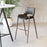 Zuo Modern Desi BarStool Set of 2, Black/Walnut