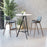 Zuo Modern Desi BarStool Set of 2, Azure Gray/Walnut