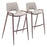 Zuo Modern Desi BarStool Set of 2, Beige/Walnut - 101699