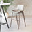 Zuo Modern Desi BarStool Set of 2, Beige/Walnut