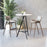 Zuo Modern Desi BarStool Set of 2, Beige/Walnut