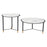 Zuo Modern Davis Coffee Table Set of 2, White/Black