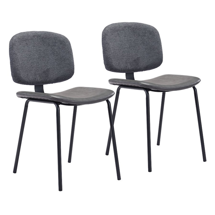 Zuo Modern Worcester Dining Chair Set of 2, Gray - 101718
