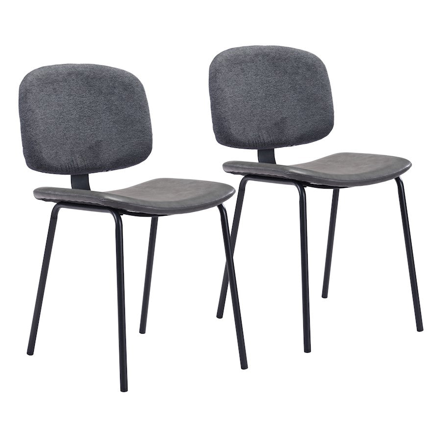 Zuo Modern Worcester Dining Chair Set of 2, Gray - 101718