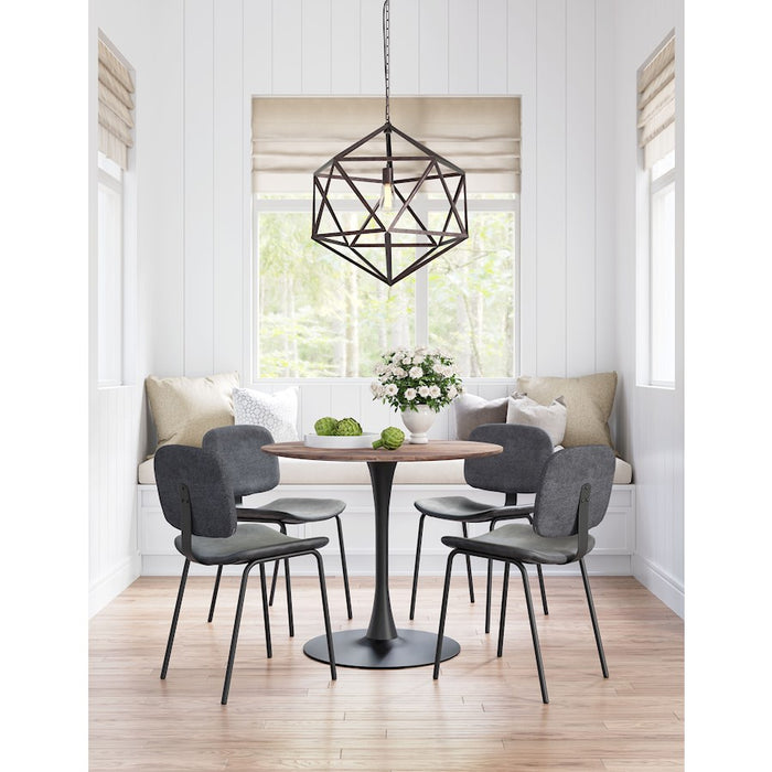 Zuo Modern Worcester Dining Chair Set of 2, Gray