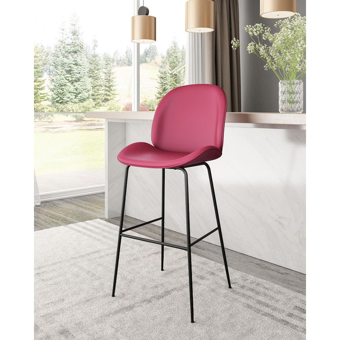 Zuo Modern Miles BarStool, Red