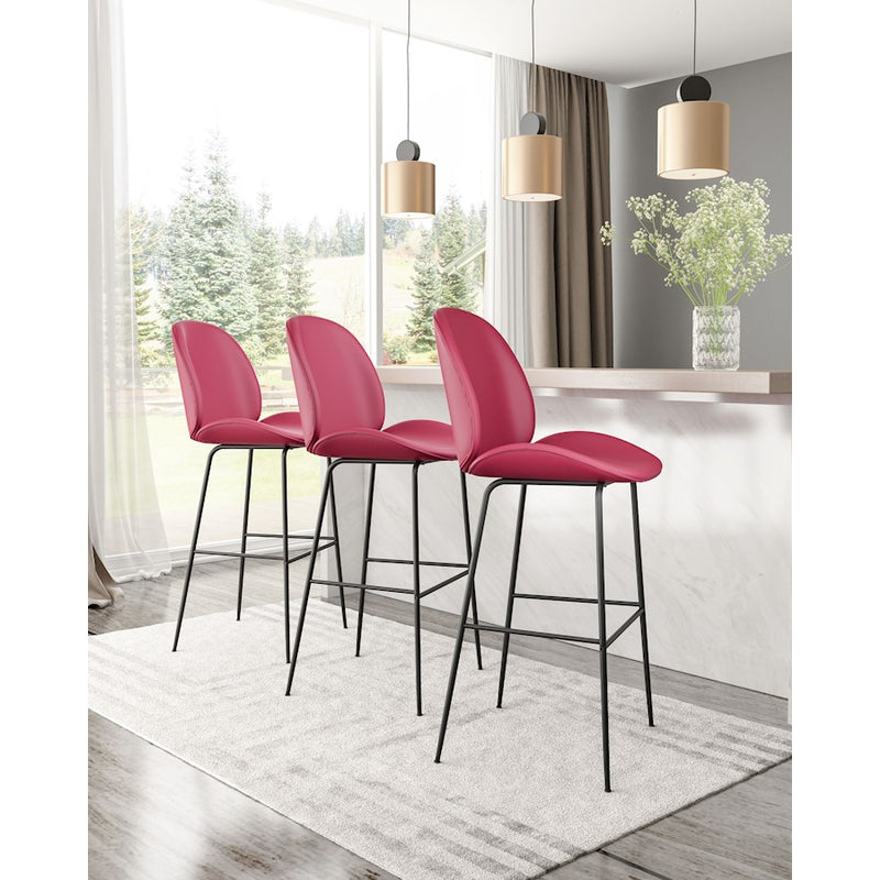 Zuo Modern Miles BarStool, Red