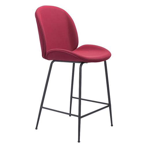 Zuo Modern Miles Counter Stool, Red