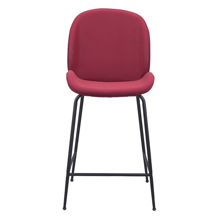 Zuo Modern Miles Counter Stool, Red