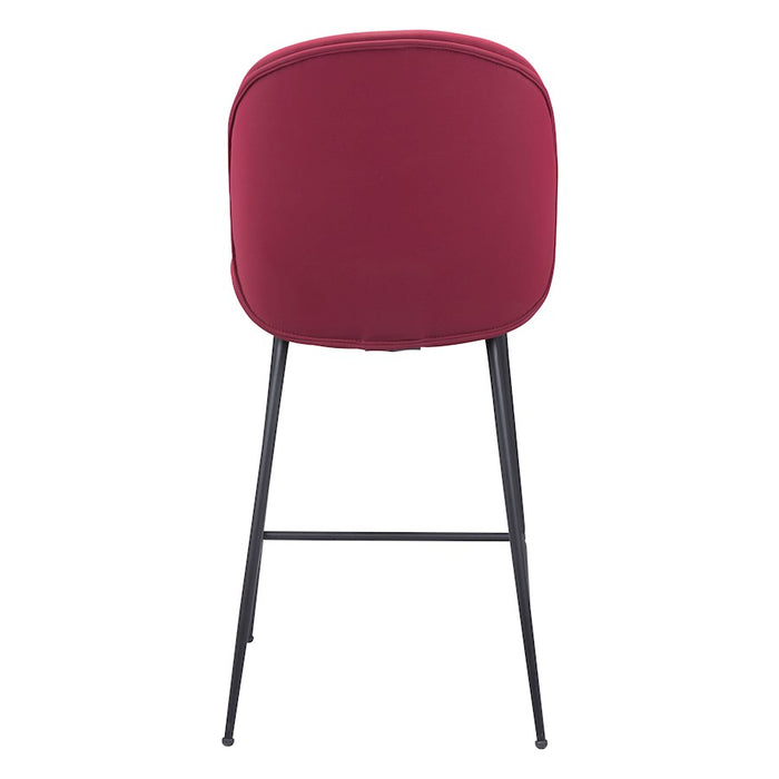 Zuo Modern Miles Counter Stool, Red