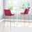 Zuo Modern Tony BarStool, Red/Gold