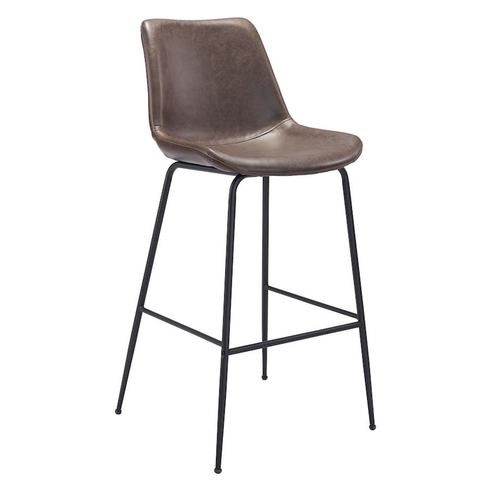 Zuo Modern Byron BarStool, Brown