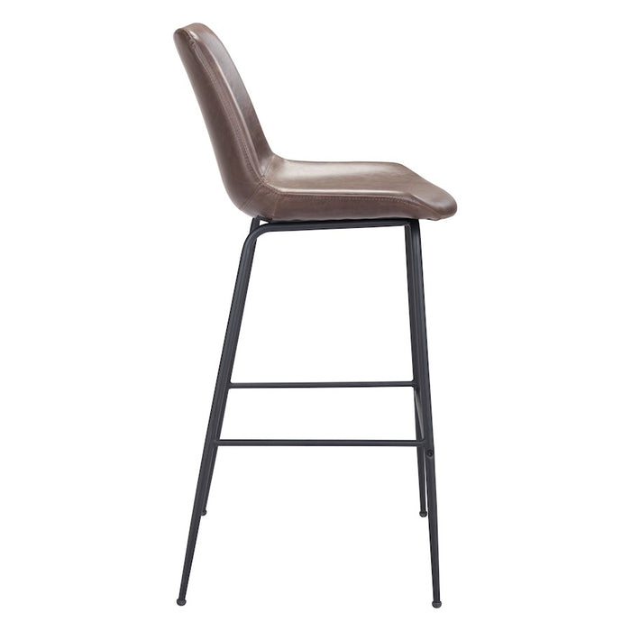 Zuo Modern Byron BarStool, Brown