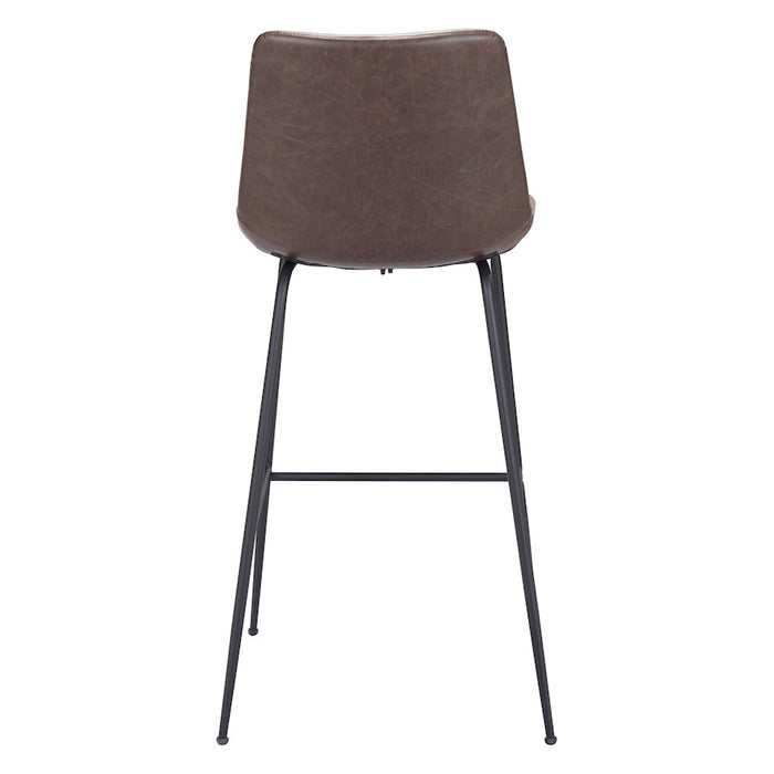 Zuo Modern Byron BarStool, Brown