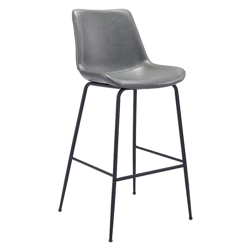 Zuo Modern Byron BarStool, Gray