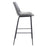 Zuo Modern Byron BarStool, Gray