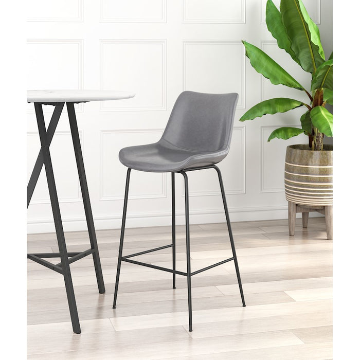 Zuo Modern Byron BarStool, Gray
