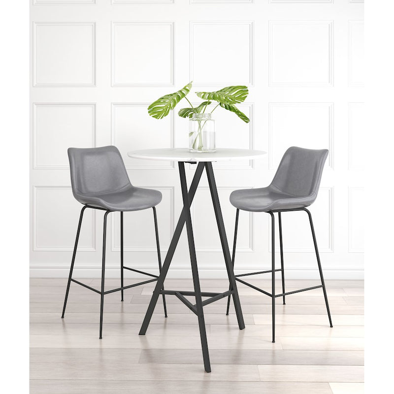 Zuo Modern Byron BarStool, Gray