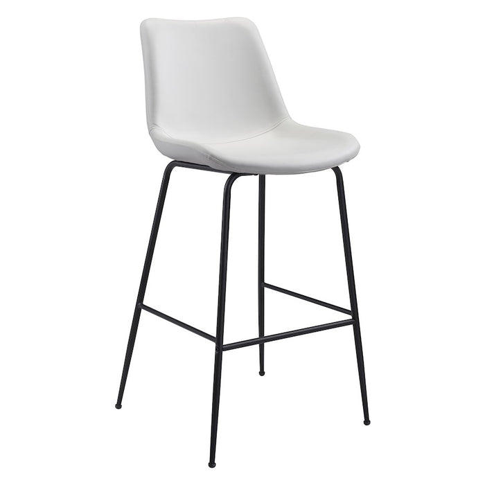 Zuo Modern Byron BarStool, White