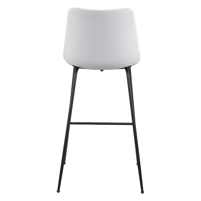 Zuo Modern Byron BarStool, White