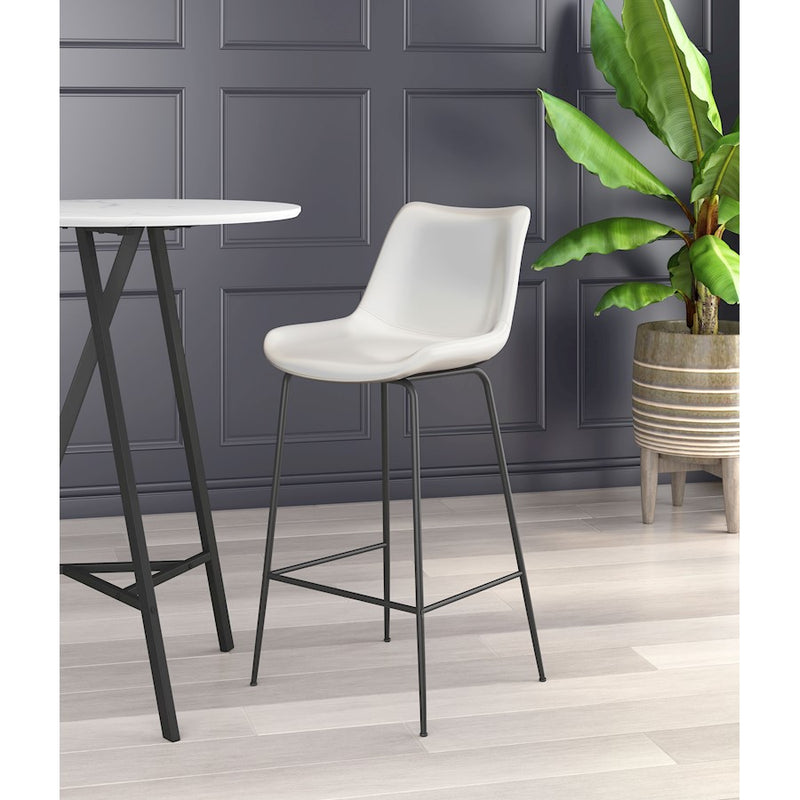 Zuo Modern Byron BarStool, White