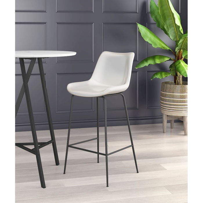 Zuo Modern Byron BarStool, White