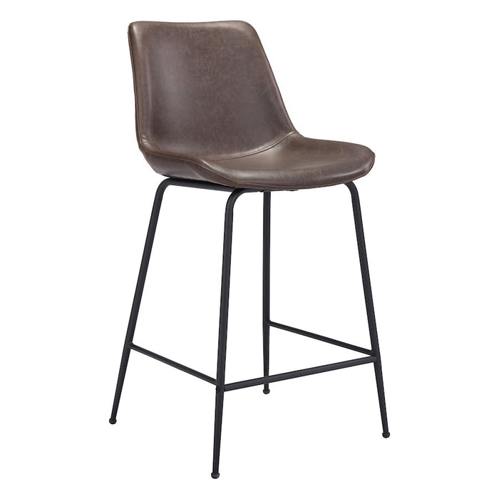 Zuo Modern Byron Counter Stool, Brown - 101774