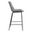 Zuo Modern Byron Counter Stool, Gray