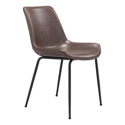 Zuo Modern Byron Dining Chair Set of 2, Brown