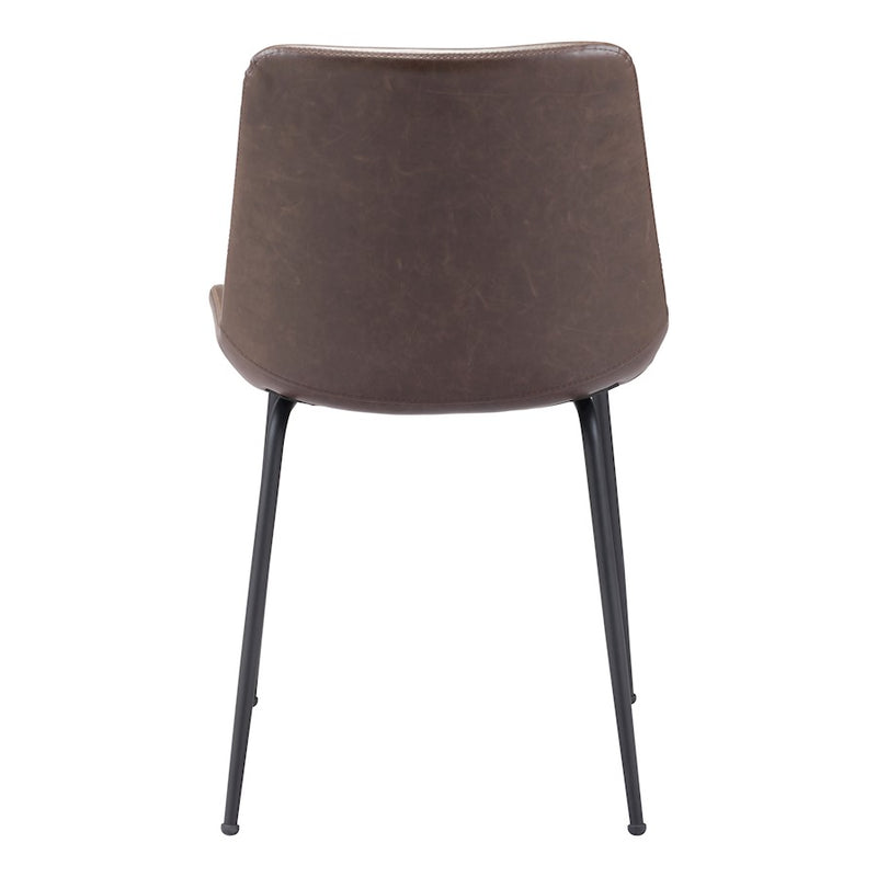Zuo Modern Byron Dining Chair Set of 2, Brown