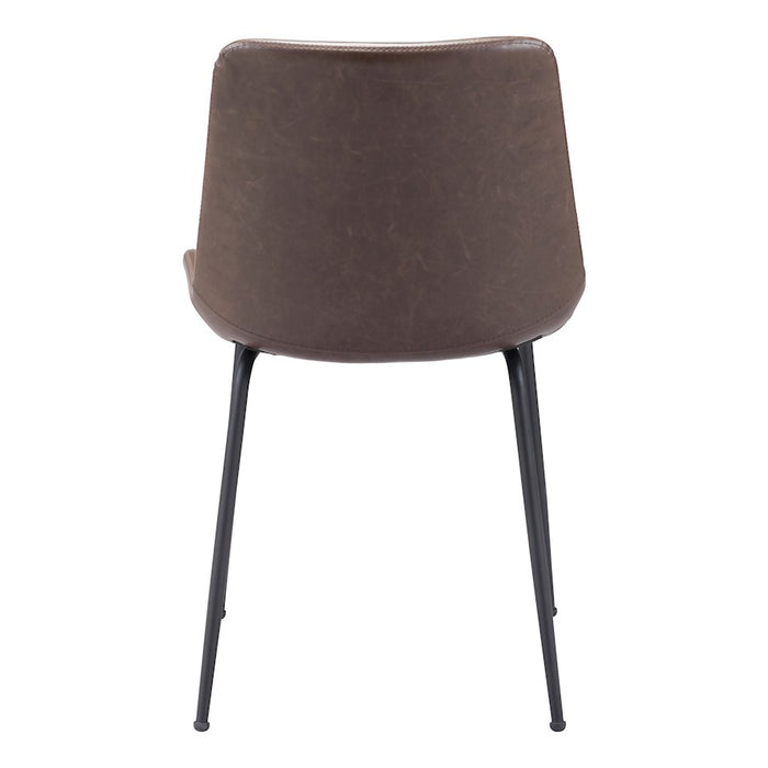 Zuo Modern Byron Dining Chair Set of 2, Brown