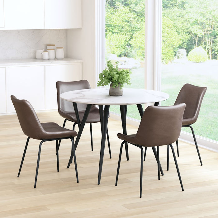 Zuo Modern Byron Dining Chair Set of 2, Brown